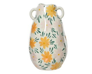 White Pot Porcelain Vase Flowers - 27cm