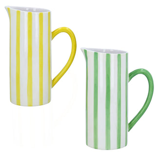 Striped Large Ceramic Jug