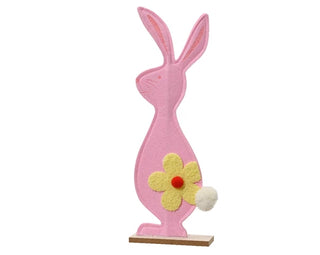 Standing Pink Felt Bunny