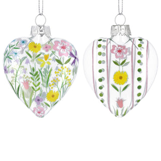 Pastel Meadow Glass Heart