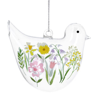 Pastel Meadow Glass Bird