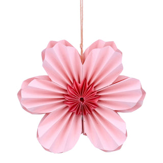 Pale Pink Six Petal Paper Flower Decoration