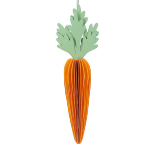 Honeycomb Paper Carrot Decoration