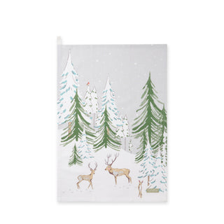 Tea Towel - Scene - Christmas Stags Scene