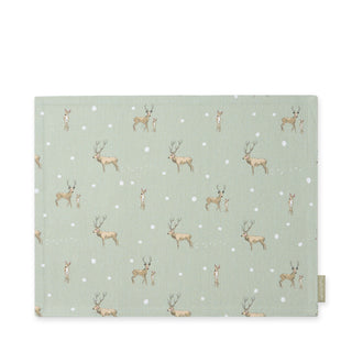 Fabric Placemat - Set of 2 - Christmas Stags