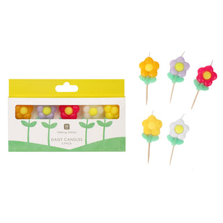 Flower Shaped Candles 5pk