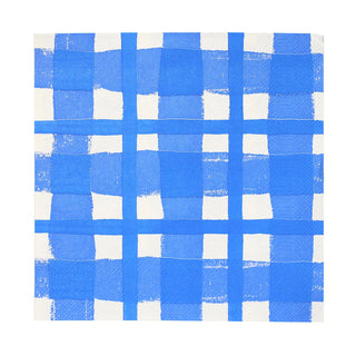 Bon Appetit 33cm Napkin Check Blue 21pk