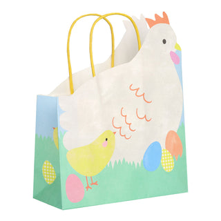 Spring Bunny Hen Shaped Bag 6pk