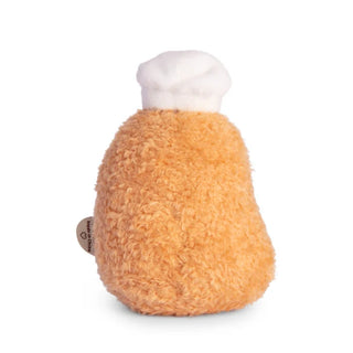 Plush toy resembling a potato with a chef hat on a white background