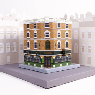 Front of the Build Your Own Pub 3d paper building