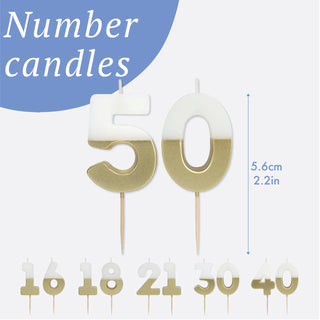 Luxe Milestone Candle Number 18