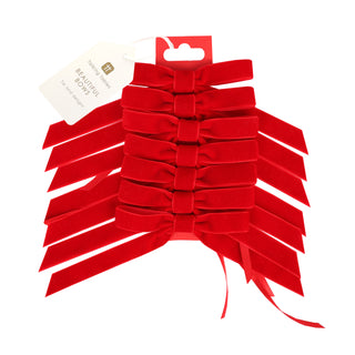 Candy Velvet Bows Red 8pk