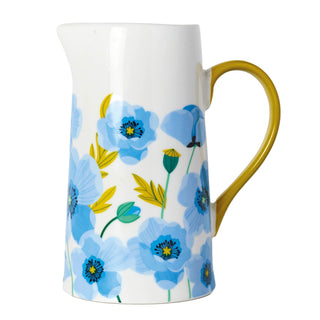 Blue Poppy Ceramic Jug Extra Large