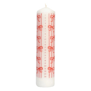Candle Shop Advent Pillar Candle Bows