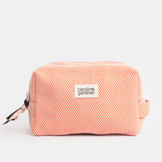 Orange Woven Large Travel Washbag