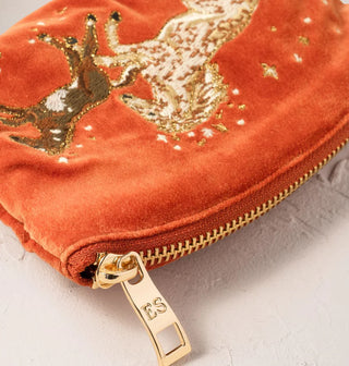 Celestial Wild Horses Coin Purse Terracotta