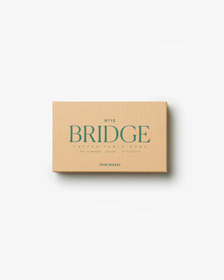 Kraft paper box with 'BRIDGE' branding on a white background