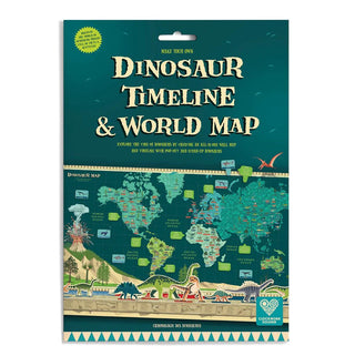 Dinosaur Timeline & world map packaging