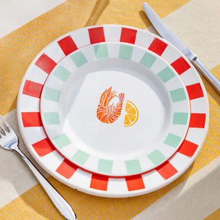 Enamel Plate Shrimp 20cm