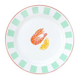Enamel Plate Shrimp 20cm