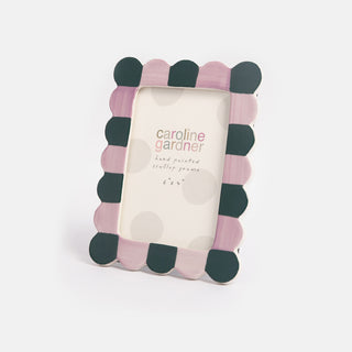 Lilac/Teal Scallop Edge 4x6 Photo Frame