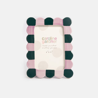 Lilac/Teal Scallop Edge 4x6 Photo Frame