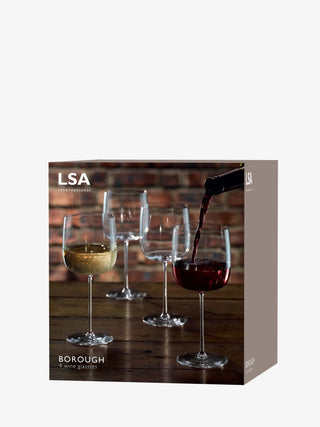 LSA Borough Wine Glass - 380ml Set of 4