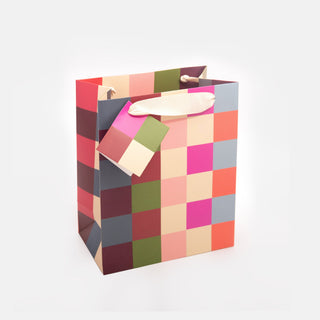 Colourful Geo Check Medium Gift Bag