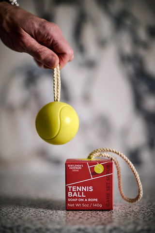 Tennis Ball Soap On A Rope - Sandalwood
