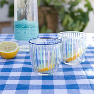 Gingham Fabric Tablecloth Blue 140x180Cm