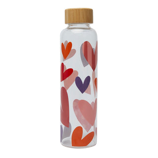 Big Hearts Glass Water Bottle