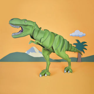 3d Green Giant paper Dino 