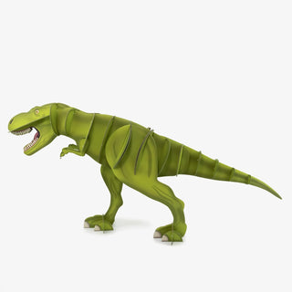 3d green giant paper dinosaur