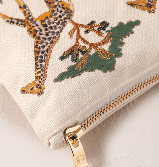 Giraffe Herd Cream Everyday Pouch