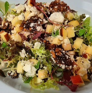 Apple, Goats Cheese, & Candied Walnut Salad