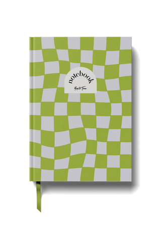 Lined Notebook Hardback - Green Mosaic