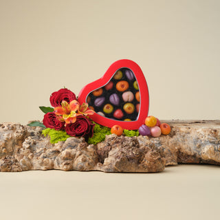 Heart Tin Marzipan Fruits 230g