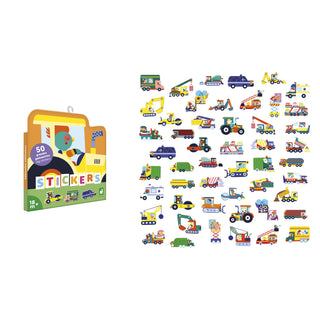 50 Big Stickers - Fun Vehicles
