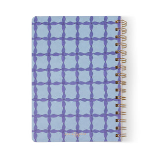 A5 Twin Wire Notebook Blue Lattice