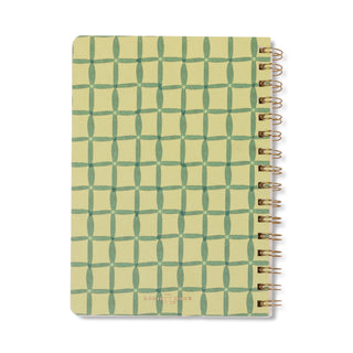 Small Twinwire Notebook - Green Lattice
