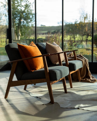 Jasper Square Cushion Burnt Orange