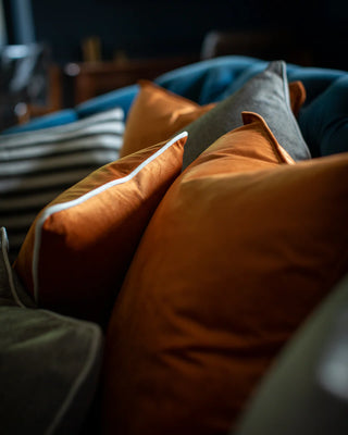 Jasper Square Cushion Burnt Orange