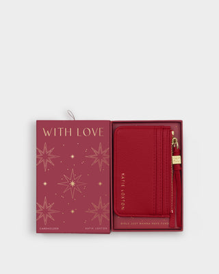 Gift Boxed Coin & Cardholder Garnet Red