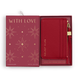 Gift Boxed Coin & Cardholder Garnet Red