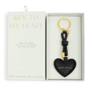Key To My Heart Gift Boxed Keyring Black