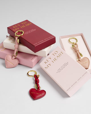 Key To My Heart Gift Boxed Keyring Nude Pink