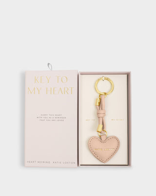 Key To My Heart Gift Boxed Keyring Nude Pink