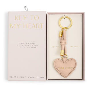 Key To My Heart Gift Boxed Keyring Nude Pink