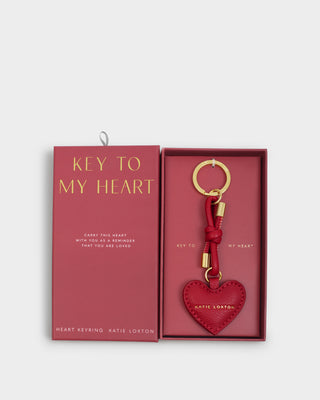 Key To My Heart Gift Boxed Keyring Red