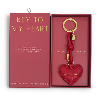 Key To My Heart Gift Boxed Keyring Red